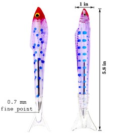 Abhay Fish Pen 12 Pack Cute Pens Gone Fishing Party Favors Ballpoint Pen Fishing Pen Fish Pen Gift Creative Pen Case Cute Stationery and Office Supplies