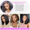 Deep Wave Lace Front Wigs Human Hair Pre Plucked