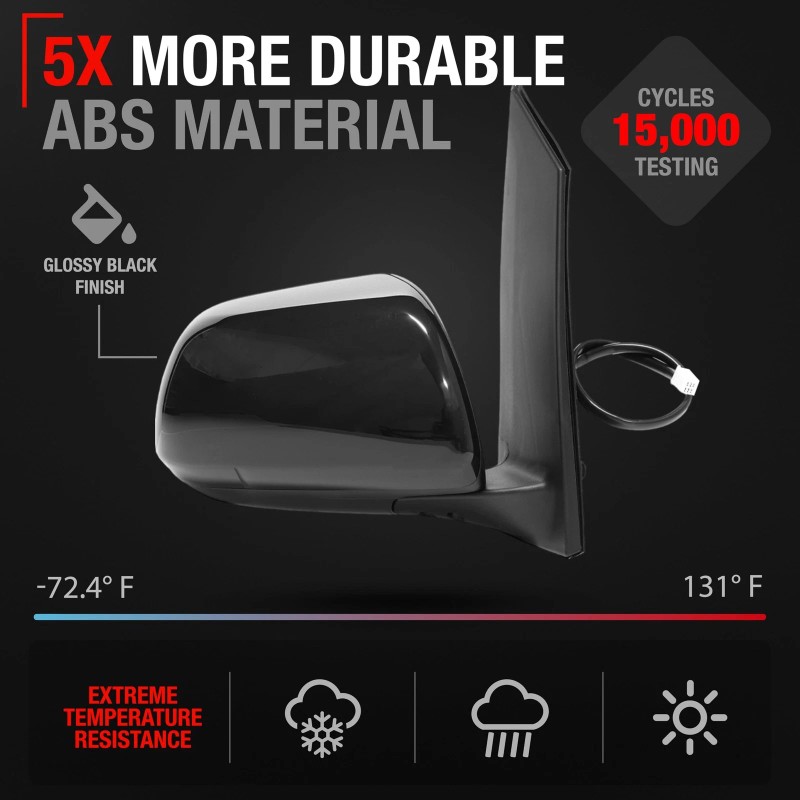 T1A Passenger Mirror for Toyota Sienna - Power, Heated, Blind