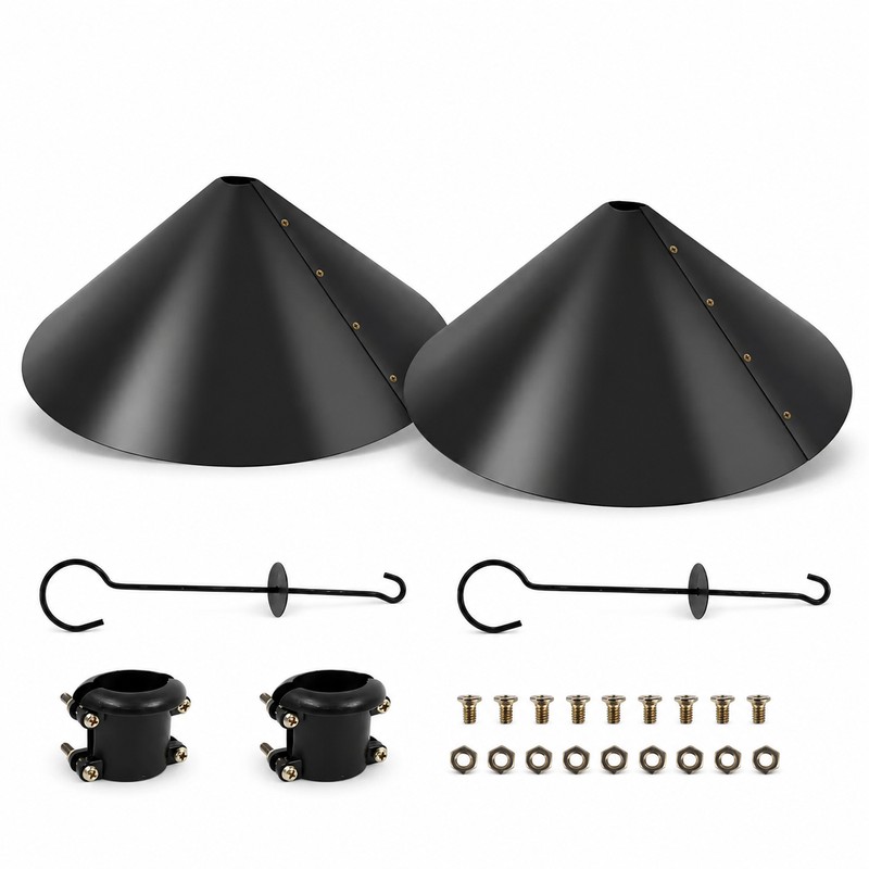 2 Pack 18-Inch Squirrel Baffles for Bird Feeders – Durable