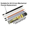 Maydahui 200 Pcs 2B Replaceable Thick Lead Refills 2 mm