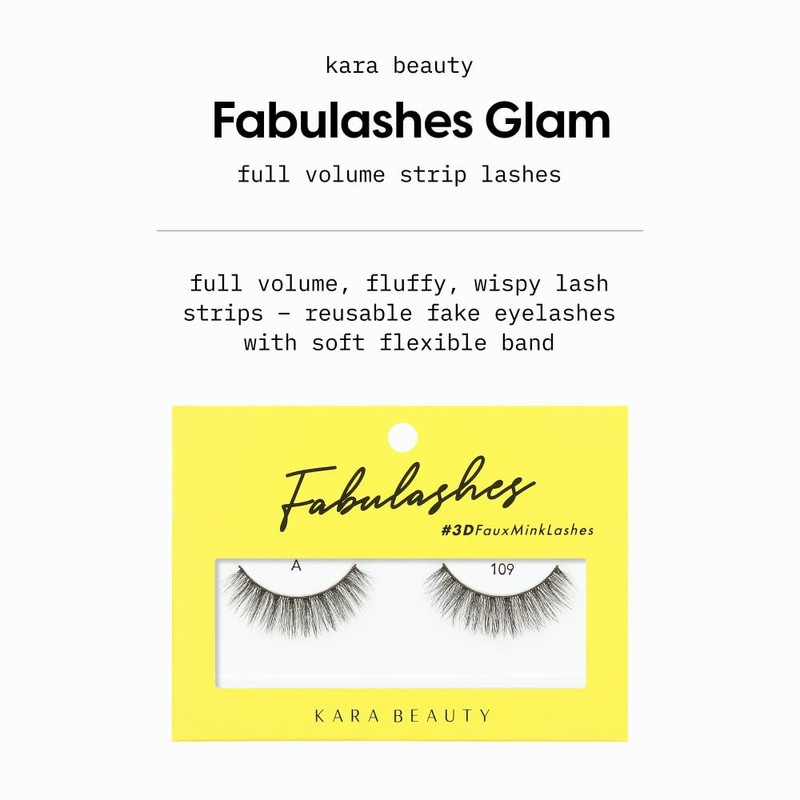 KARA BEAUTY 3D Faux Mink Strip Lashes – Reusable False