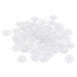 sourcing map Pack of 80 Screw Caps Cover 11.8 x 3.3 mm Plastic Screws Decoration Cover for Phillips Cams Mounting Nut Self-Tapping Screw White