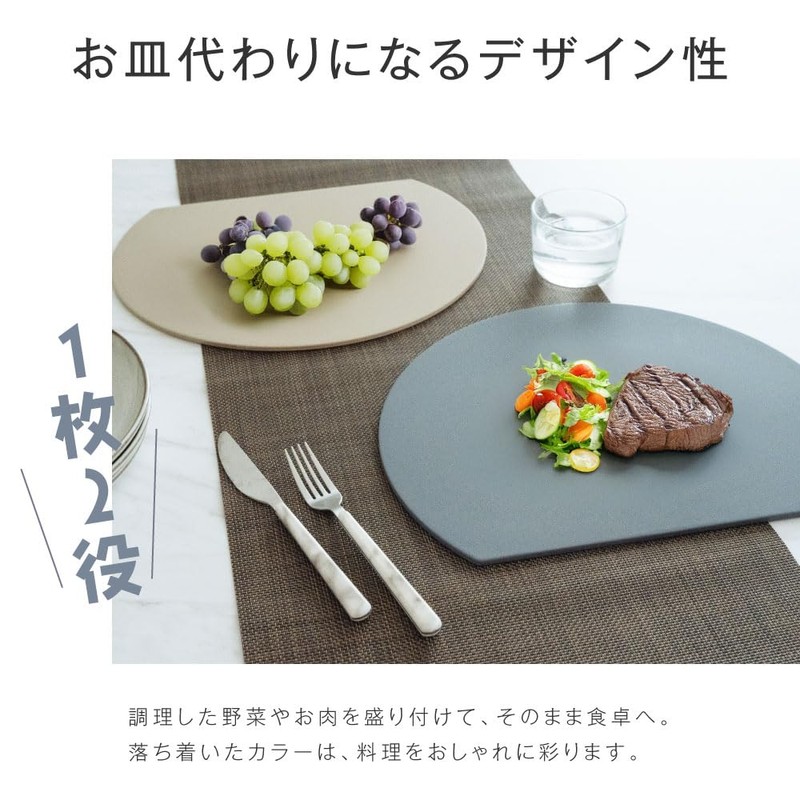 Sign Kingdom Passo-mn01-m-bk Round Cutting Board, Heat Resistant, Thin, Lightweight,