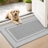 Bulijojo Linen Dirt Trapper Door Mat, 17"x30" Non Slip Entryway