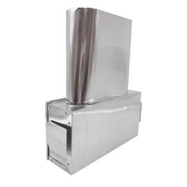 HVAC Premium Double Oval Stack Head 6" Throat Duct Fitting | Galvanized Sheet Metal Oval Stack Head | 12" X 6" - 6" HI-LO Oval STHD is Compatible with Duct 6"
