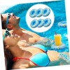 KONTONTY 6pcs Inflatable Floating Cup Holders Creative Beach Drink Holders