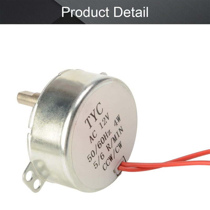 Fielect Synchronous Motor AC 12V 5-6RPM Turntable Motor CW/CCW Direction