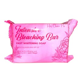 Her Choice Intensive Bleaching Bar Fast Whitening Soap 120g with Collagen and SPF20 for Face and Body | Brightening Soap for Dark Spots, Dull Skin, Uneven Tone | Skin Glow and Protection