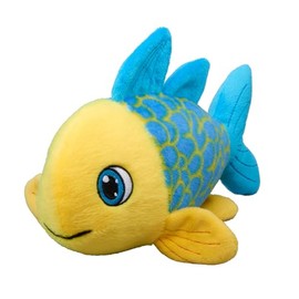Bauer Spielwaren I Like My Planet Koi Carp: Soft Plush Cuddly Toy, Made from Recycled PET Bottles, 100% Recycled, 20 cm, Blue/Yellow (12985)