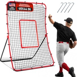 PLAYAPUT Baseball Rebounder & Pitchback Net, 5 Angle Adjustable