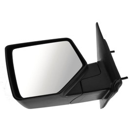 TRQ Left Mirror Manual with Smooth Cover with Smooth Black Cover Drivers Side Compatible with 2006-2011 Ford Ranger 2006-2009 Mazda B2300 2006-2007 B3000 B4000 FO1320283