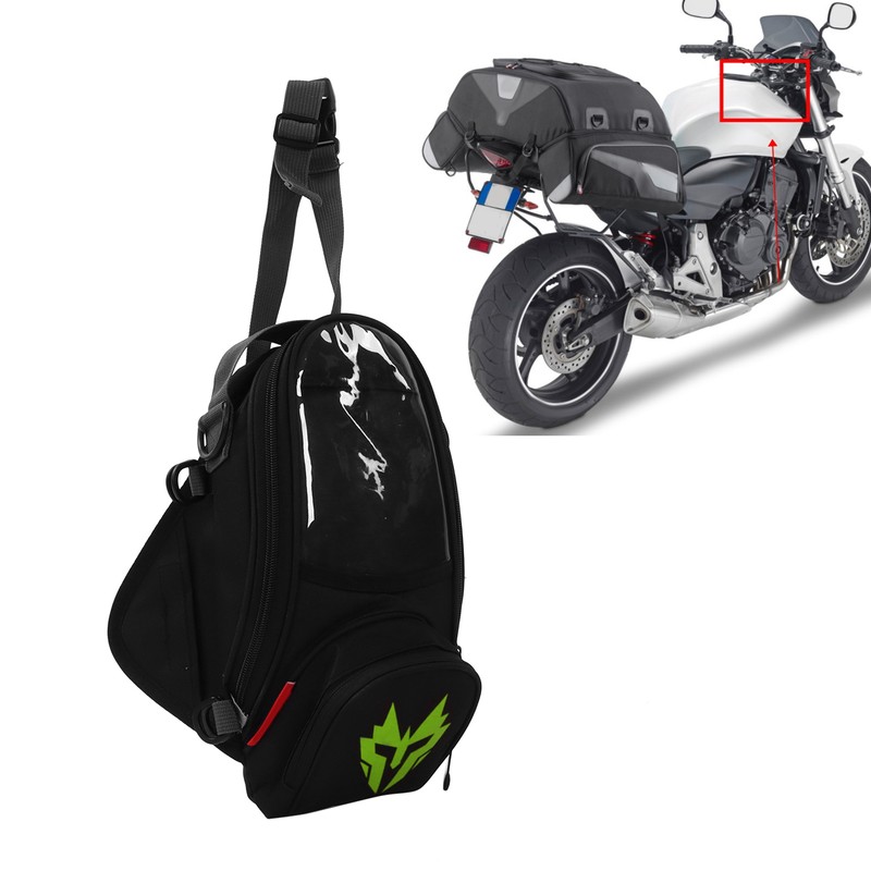 Motorcycle Fuel Tank Bag Touch Screen Function Adjustable Strap Waterproof