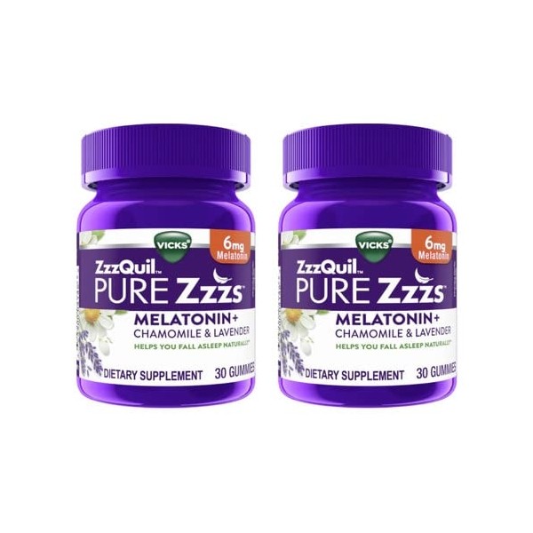 ZzzQuil Pure Zzzs Melatonin Natural Flavor Sleep Supplement Gummies with
