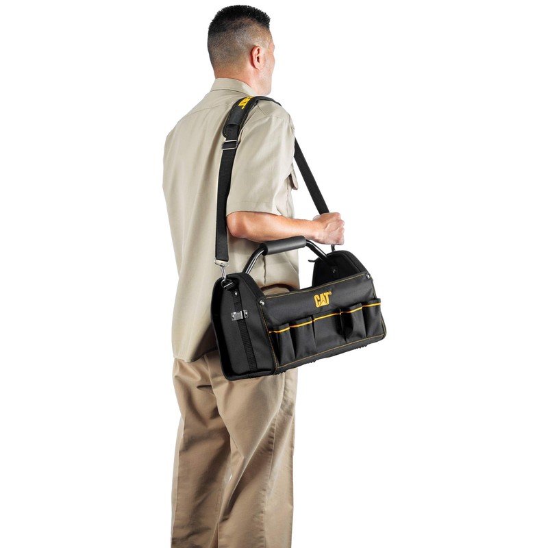 Cat 17-Inch Pro Tool Tote, Open Top Tool Bag, 15