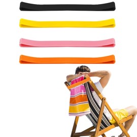 YTOOK 4 PCS Beach Chair Clips Bands, Elastic Beach Chair Clips Bands Beach Chair Bands for Towel, Beach Chair, Pool, Cruise Chairs