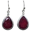 Sterling Silver Ruby Earrings 10.17g, Sterling Silver, Ruby