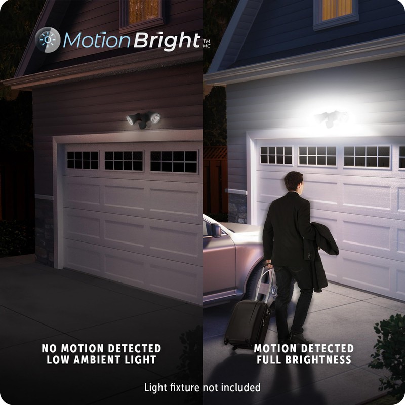 Globe Electric 17000184 240-Degree Wired Motion Activated Black Outdoor Flood