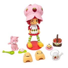 Boss Fight Studio Strawberry Shortcake with Custard the Kitten, Premium Collectible Action Figure – Highly Articulated Fruity Scented Figurine with Accessories, Interchangeable Parts, and Stand – 1:12