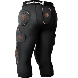 COOLOMG Youth Kids Football Girdle Shorts with 5 Built in Pads Hip,Thigh,Tailbone Padded Shorts for Football Rugby Softball Black M