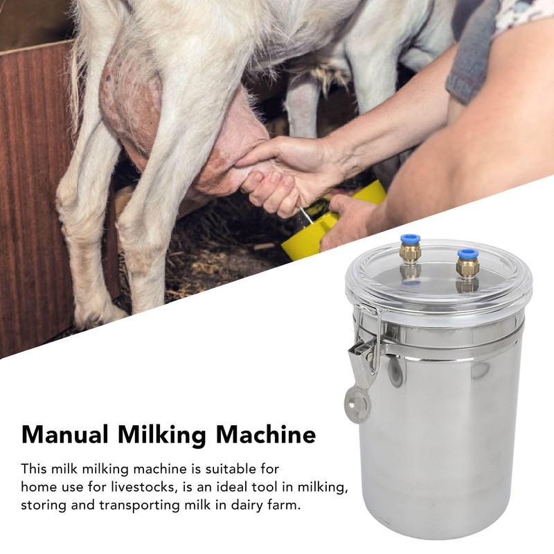 Manual Milking Machine, 2l Hand Pump Milker Machine Effort Saving