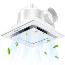 FASDUNT 120 CFM Bathroom Exhaust Fan with Light, 1.0 Sones Ultra Quiet Ceiling Ventilation Fan with 5000K Daylight LED, No Attic Access Needed, Perfect for Bathroom Remodel