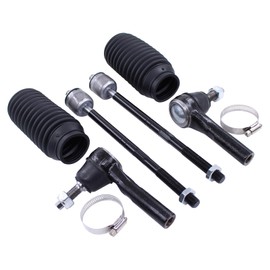 Front Inner and Outer Tie Rod Ends with Boots for Ford Explorer and Sport Trac Mercury Mountaineer 2006-2010