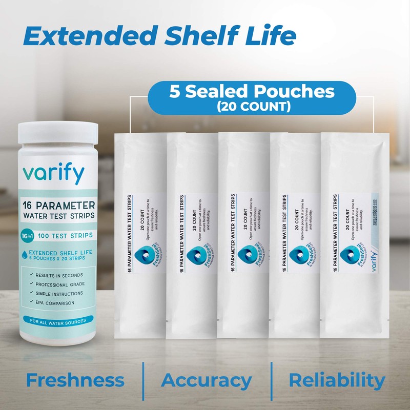 Varify 17in1 Complete Drinking Water Test Kit - 100 Strips