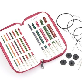 KnitPro Dreamz Crochet Hooks Set - Interchangeable Afghan Tunisian Crochet Hooks with 12 Individual Ends, Comfortable Color Coded Handles for Beginners, Professionals and Gift Set