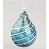 Glass Eye Studio Raindrop Ornament (Teal Shimmer)