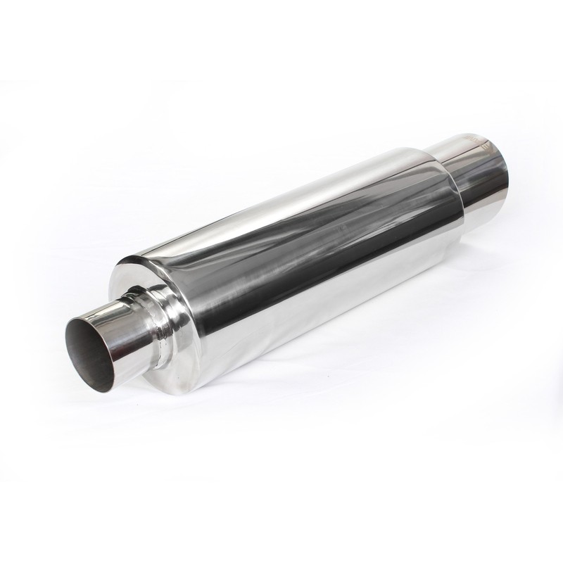 NETAMI NT-2109 Polished Muffler (Hi Stainless Steel Performance 4" Slant