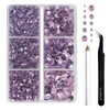 BEADSLAND Hotfix Rhinestones, 4000 PCS Pink Rhinestones for Clothes Crafts
