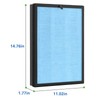2 Pack AP1002 Replacement Fil-ter AP1002-RF, Compatible with AIRTOK AP1002