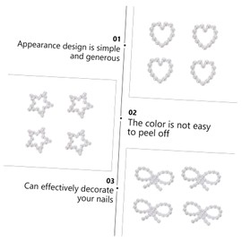 BIUDECO Nail Art Pearls Stereoscopic Pearl Decor for Nail Manicure Lightweight for Easy Use