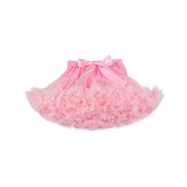 Baby Girls Tutu Skirt Princess Fluffy Soft Chiffon Ballet Birthday Party Pettiskirt Pink M