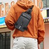 FuninCrea Sling Bag Men's PU Leather Shoulder Bag with 4