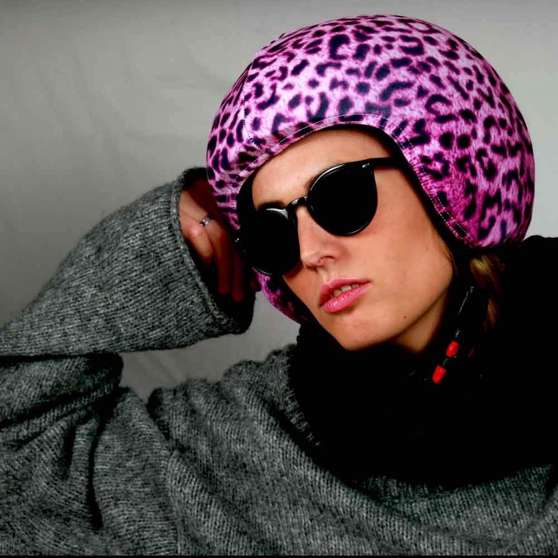 COOLCASC PINK LEOPARD Multisport Helmet Cover