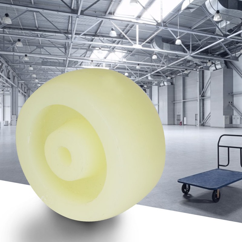 10pcs White Nylon Wheel 2.5 Inches Nylon Round Pulley Caster