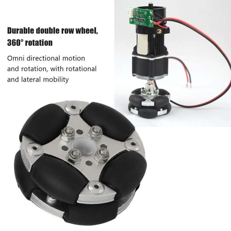 48mm Double Aluminum Alloy Omni Directional Wheel Loading 3kg for