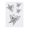 4 x 'Oriental Butterfly' Temporary Tattoos - Water Resistant, Skin-Safe,