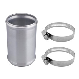 AC PERFORMANCE 2.75" (70mm) OD Aluminum Alloy Hose Joiner Silicone Pipe Connector Bead, 4" Length with 304 SS Clamps