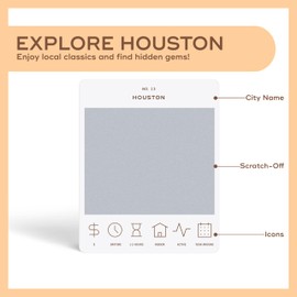 Reach International Outfitters Houston Adventure Bucket List - 50 Scratch-Off Cards for Outdoor Activities, Tourist Attractions, and Landmarks Guide for Exploring Houston