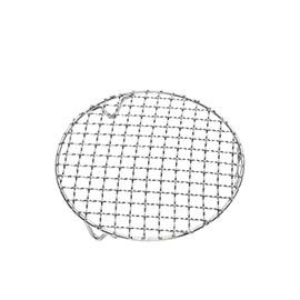 Round Wire Mesh Grilling Net Multi-purpose Stainless Steel Hot Plate BBQ Grilled Meat Round Large Capacity for Home Cooking Silver Pizza Grill Tabletop Stove Yakitori Easy Care Barbecue (Silver, 5.9 inches (15 cm)