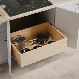Gritly - Pull Out Drawer – Baltic Birch Pull Out Cabinet Organizer – Slide Out Shelves