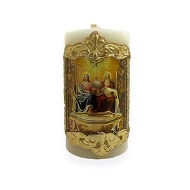 Holy Trinity Cirio Paschal Candle Prayer Santisima Trinidad Vela 3" x 1.75" Cirio Pascual