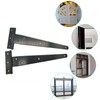 6 Pcs 7.9in T Strap Hinges, Heavy Duty Shed Door