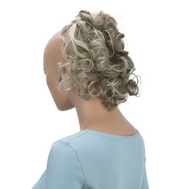 PRETTYSHOP Hairpiece Hair Scrunchie Updo Bridal Hairstyles Voluminous Curly Messy Bun Natural Blonde Streaked G25L