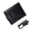 Cartera para Hombre, Carteras Negra para Caballero (Negro)