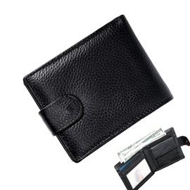 Cartera para Hombre, Carteras Negra para Caballero (Negro)