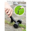Crevice Weeding Tool with Wheel,Adjustable Handle Length, Allowing for Effortless